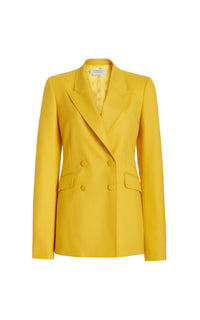 Stephanie Blazer en bouleau doré superfine laine drap de costume