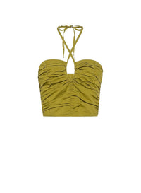 Bustier with gathers - Khaki