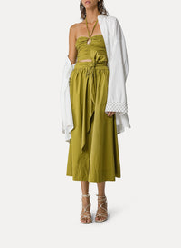 Bustier with gathers - Khaki