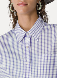 Chemise à carreaux avec broderies - Lilac