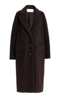 Chocolate / Manteau Charles cachemire et laine - Chocolate