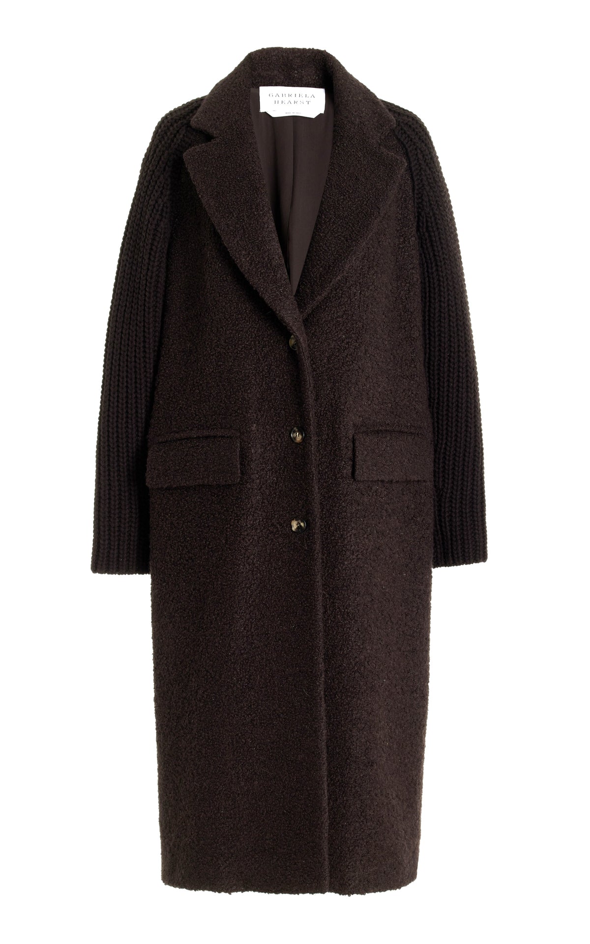 Chocolate / Manteau Charles cachemire et laine - Chocolate