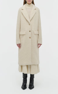 Ivory / Manteau Charles en cachemire et laine - Ivory