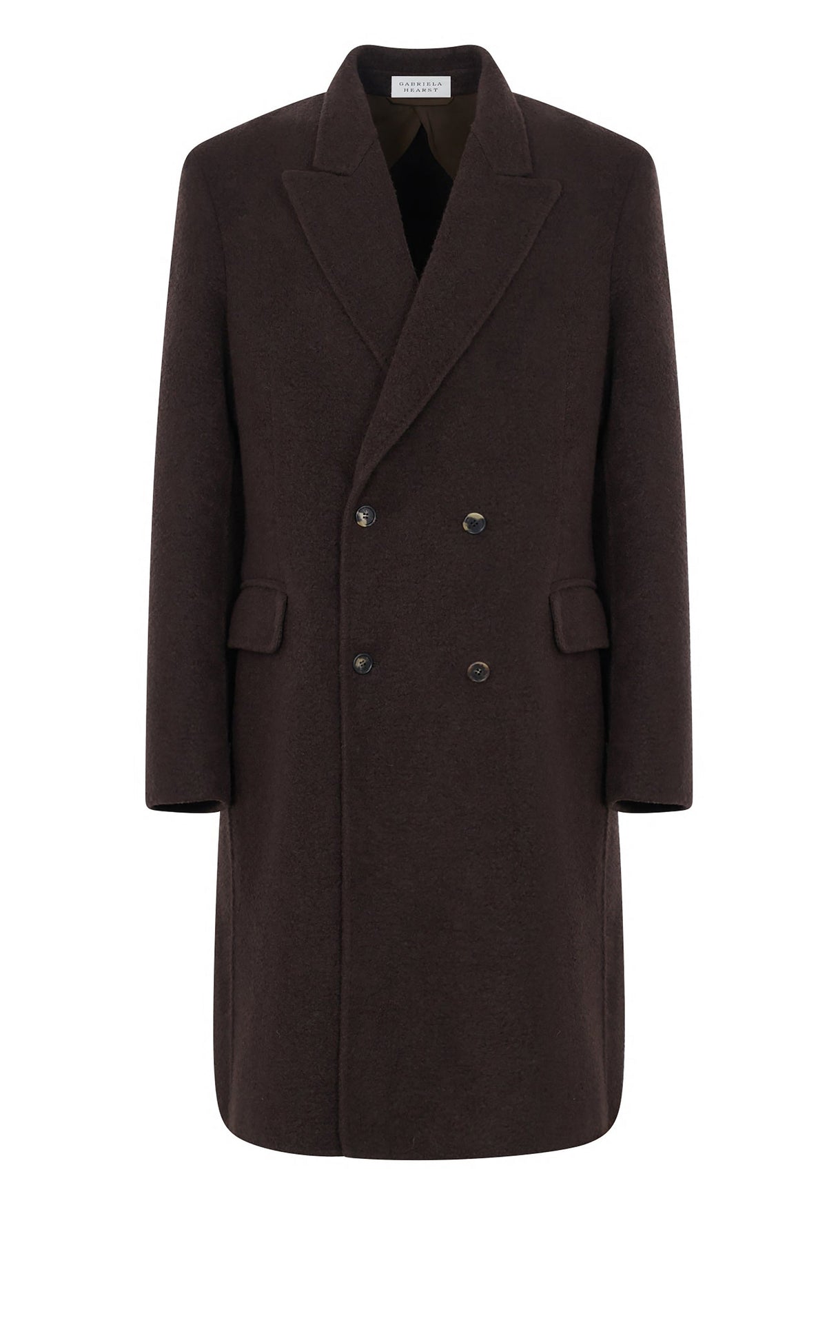 Mcaffrey Coat en chocolat recyclé cachemire feutre