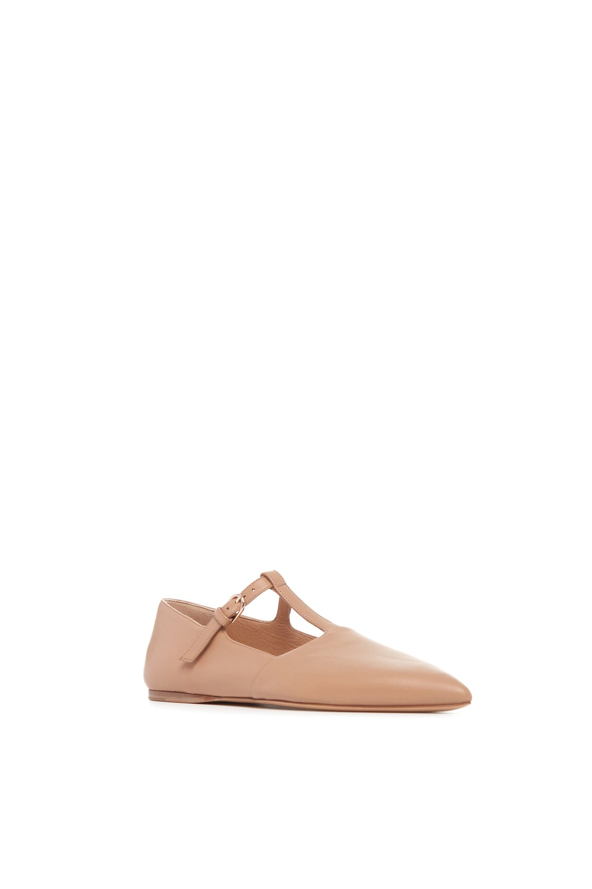 Lola Ballerina en camel foncé lamb cuir
