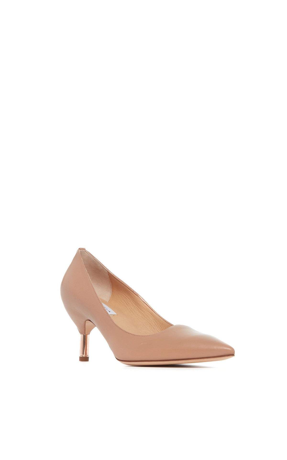 Dark Camel / Escarpins Sofia 70 en cuir - Dark Camel