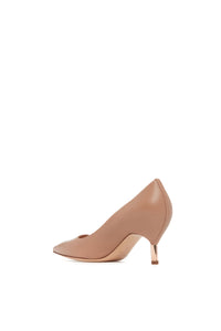 Sofia Pump en camel foncé lamb cuir