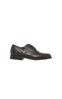 Black / Derbies Oxford Wing Cap en cuir - Black