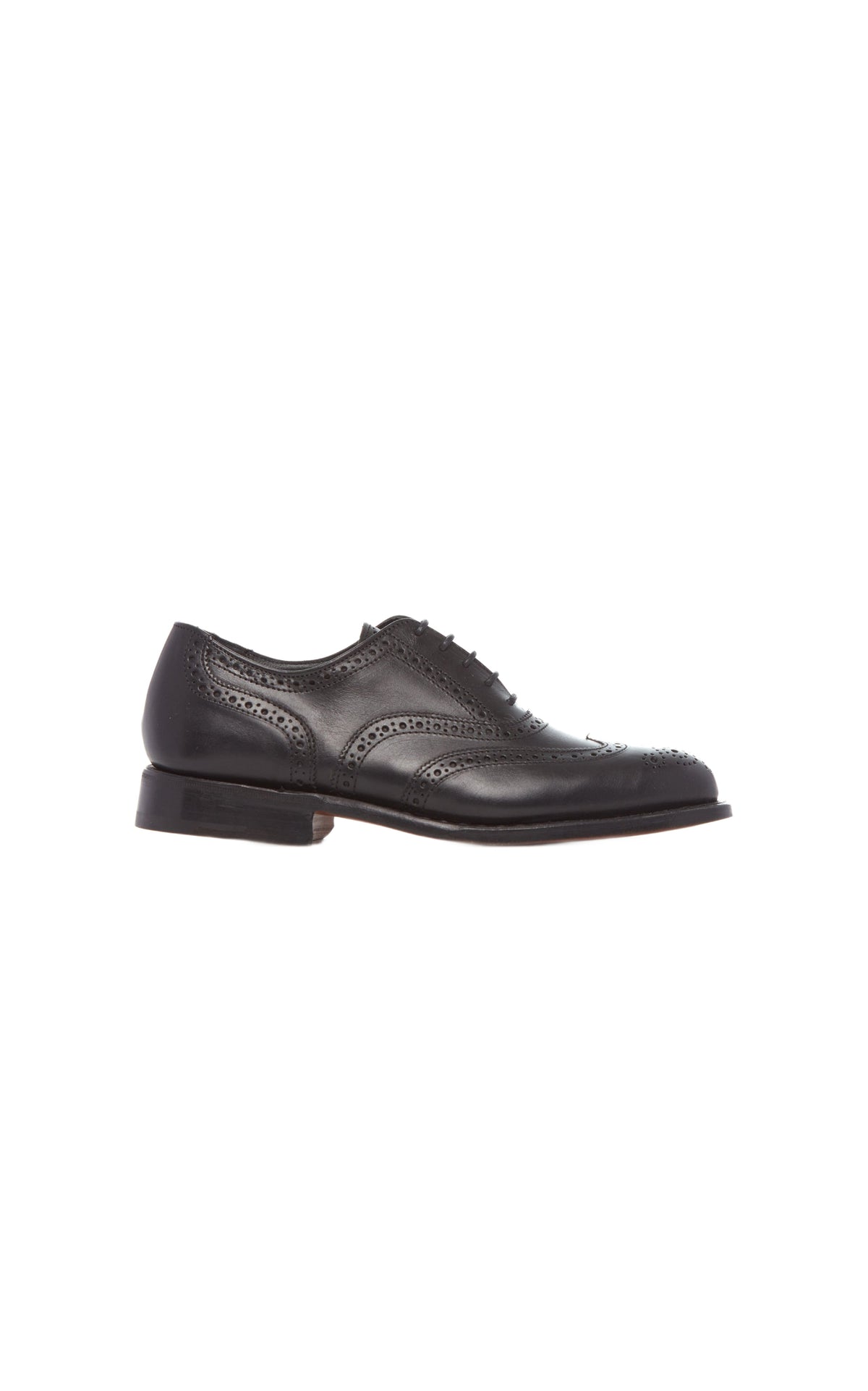 Black / Derbies Oxford Wing Cap en cuir - Black