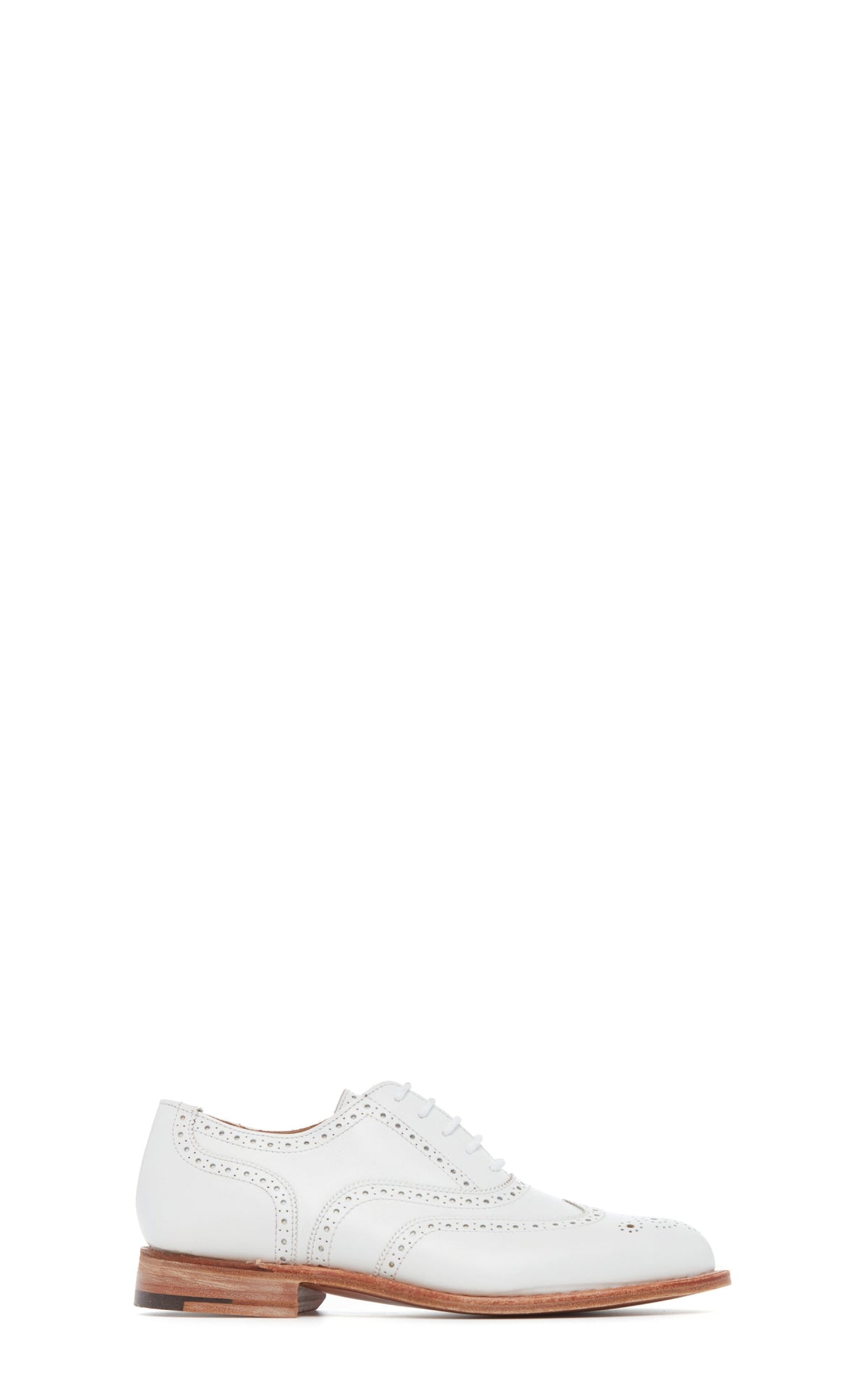 Wing Cap Oxford Shoe en blanc calf