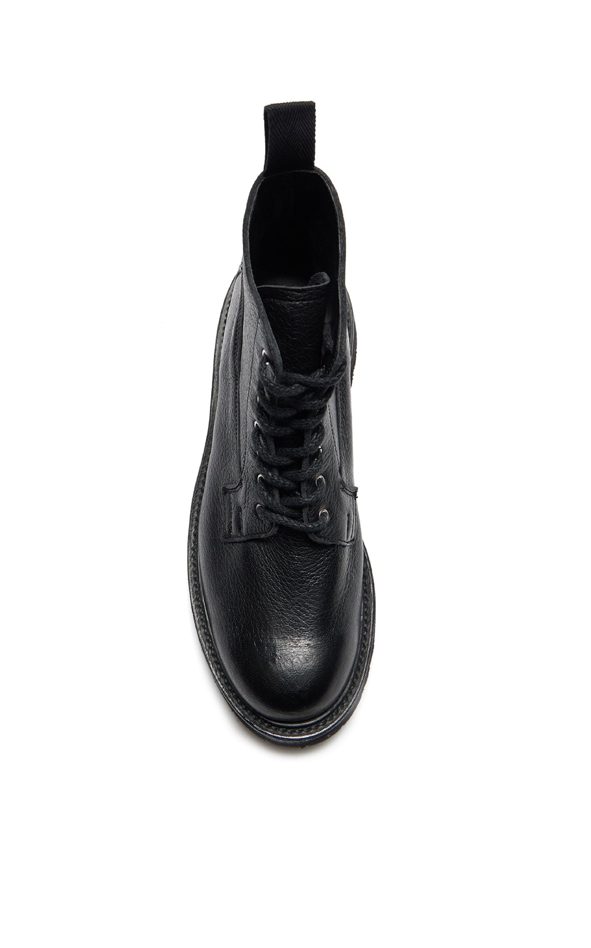 Camilla Derby Boot en noir cervo deerskin cuir