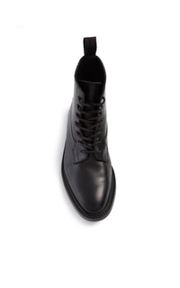 Black / Bottines Calvert à bout lisse en cuir - Black