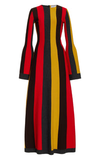 Red Multi / Robe Quinlan en laine - Red Multi
