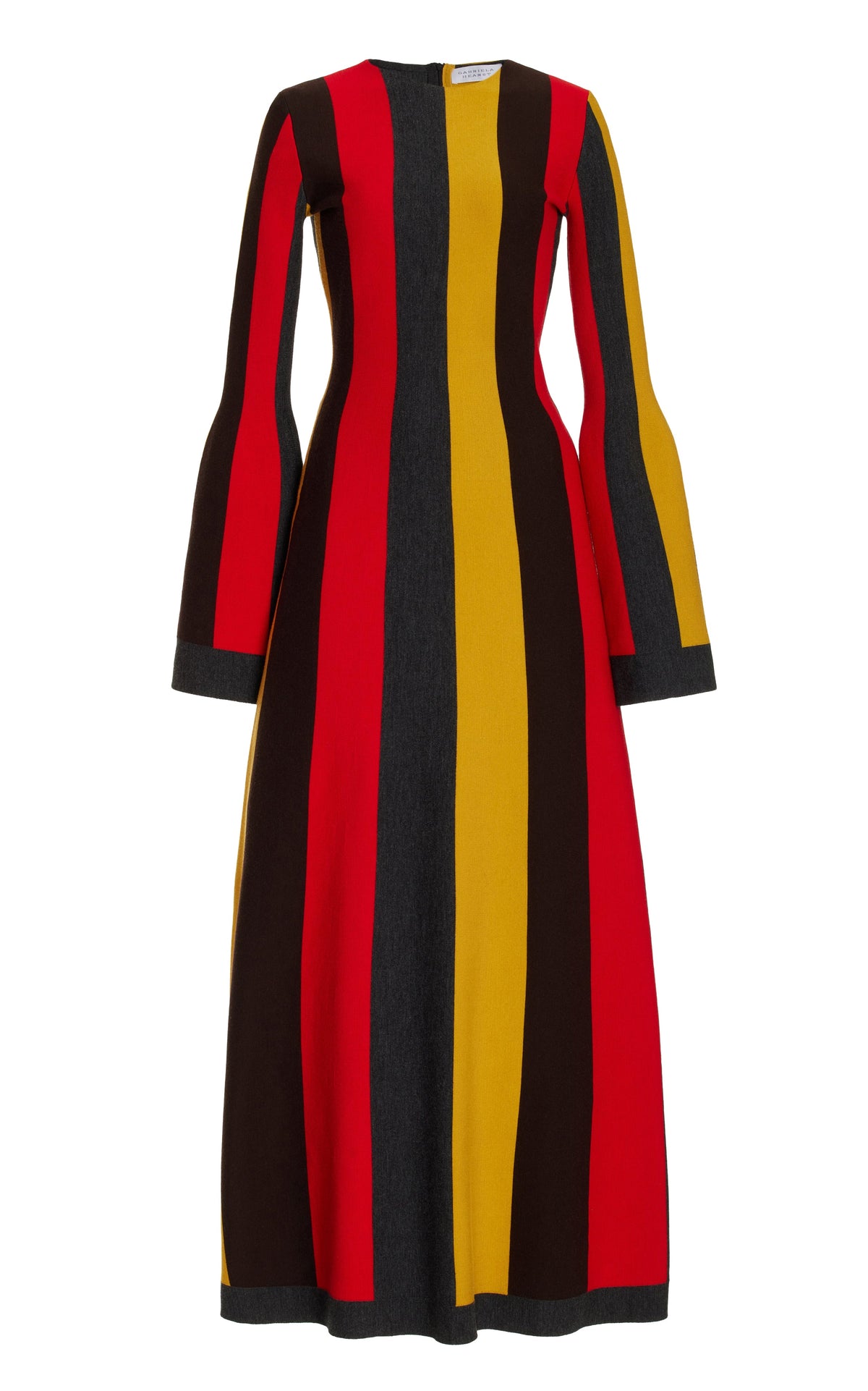 Quinlan Dress en rouge multicolore wanaka mérinos cachemire
