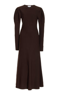 Hannah Dress en chocolat wanaka mérinos cachemire