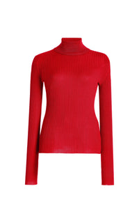 Red / Pull à col roulé Peppe en cachemire et soie - Red