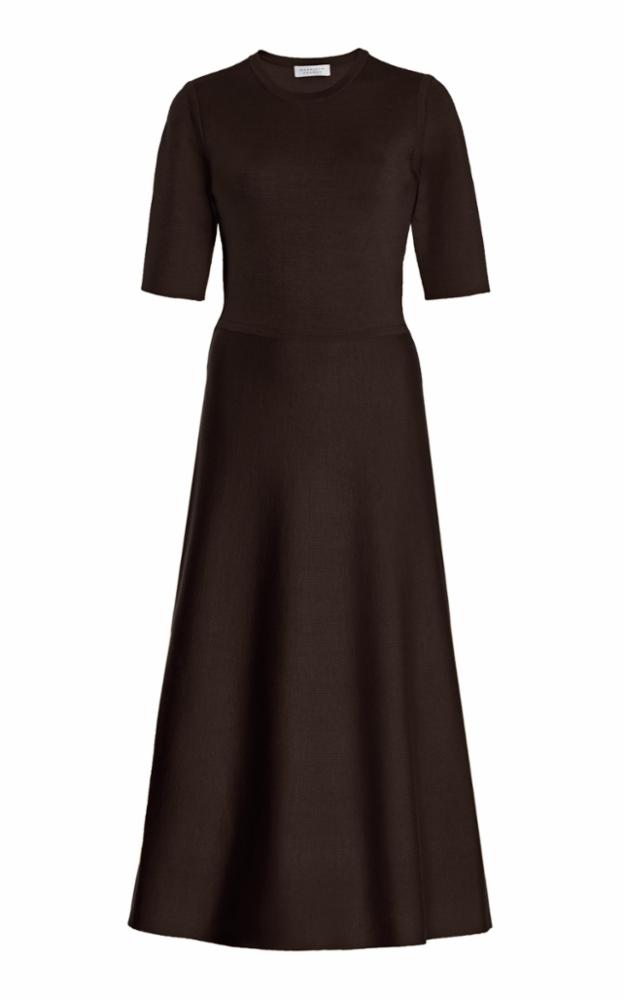Chocolate / Robe Seymore en laine - Chocolate