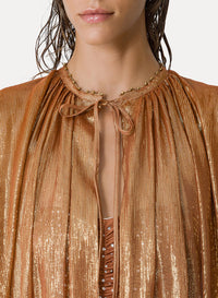 Caftan en soie et perles - Bronze