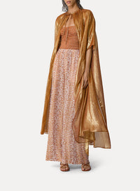 Caftan en soie et perles - Bronze