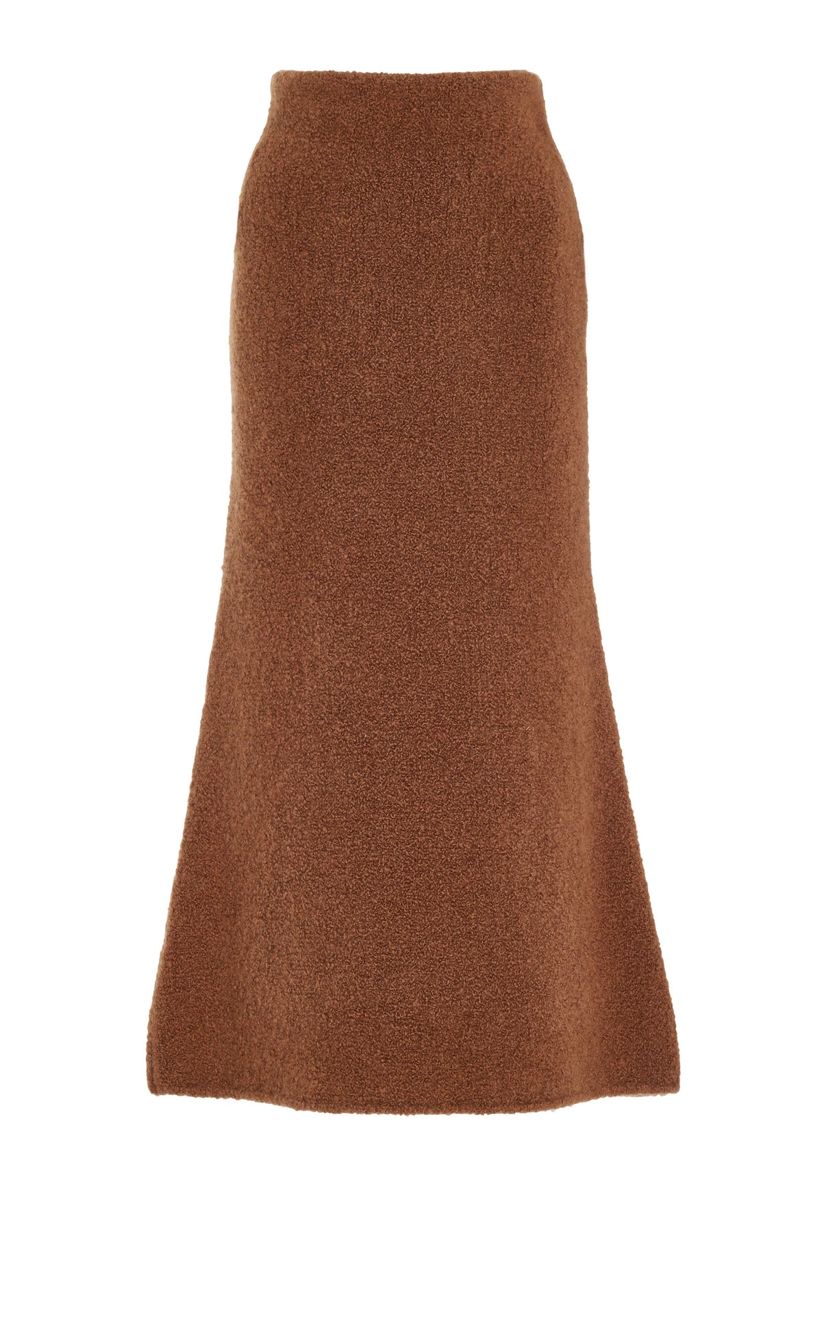 Pablo Boucle Skirt en cognac bouclette cachemire soie fil