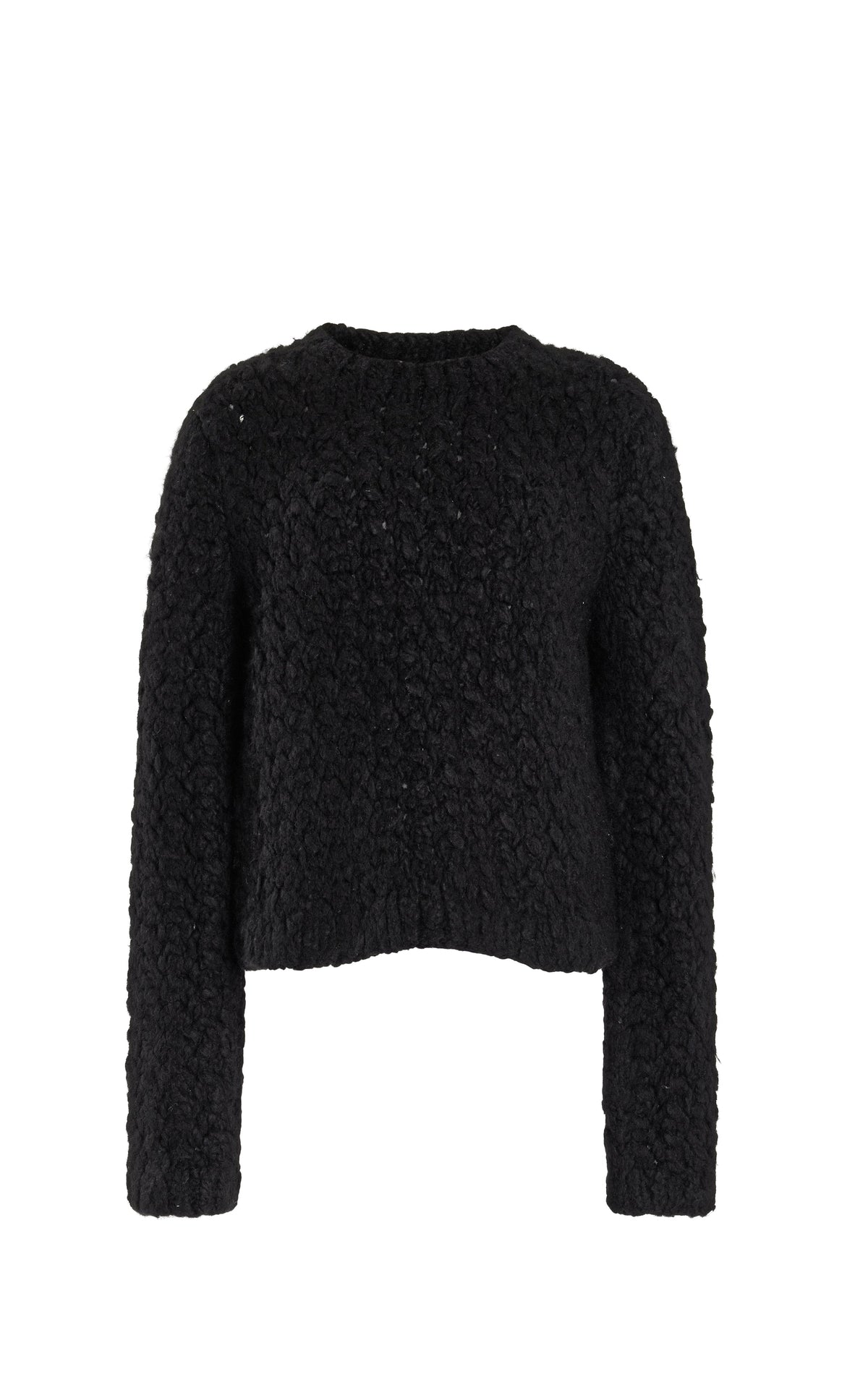 Bower Sweater en noir welfat cachemire fil