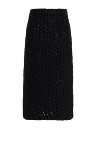 Collin Skirt en noir welfat cachemire fil