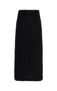 Black / Jupe Collin en cachemire - Black