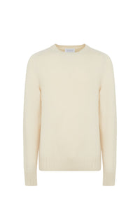 Ivory / Pull à col rond Daniel en cachemire - Ivory