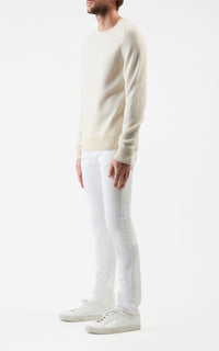 Ivory / Pull à col rond Daniel en cachemire - Ivory