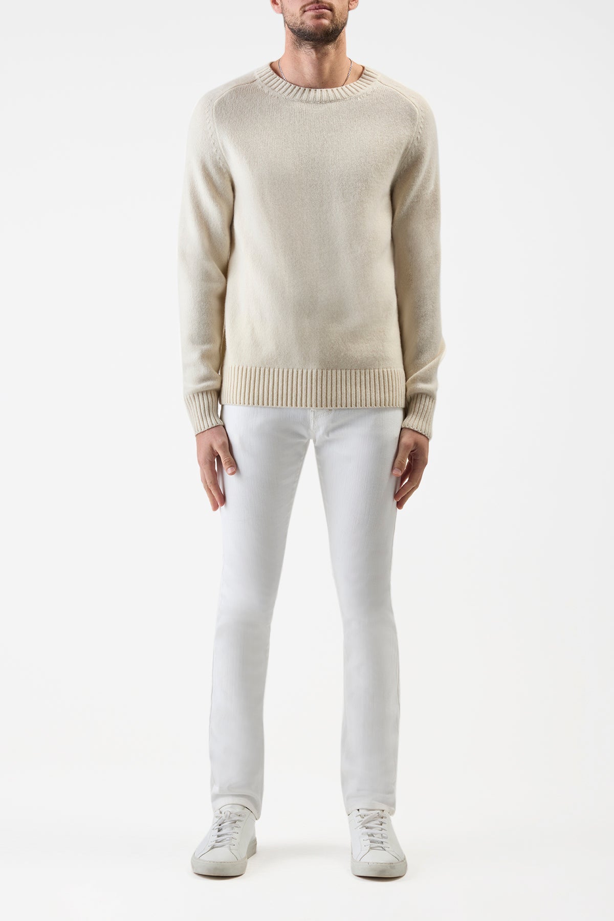 Daniel Sweater en ivoire 2/28 cachemire fil