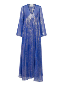 Dress with shiny sheers in silk - Nuit