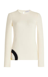 Ivory Multi / Top Phoebe en laine - Ivory Multi