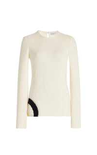 Ivory Multi / Top Phoebe en laine - Ivory Multi