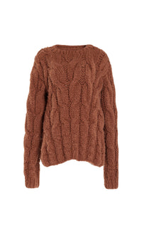 Cognac / Pull Ember en cachemire - Cognac