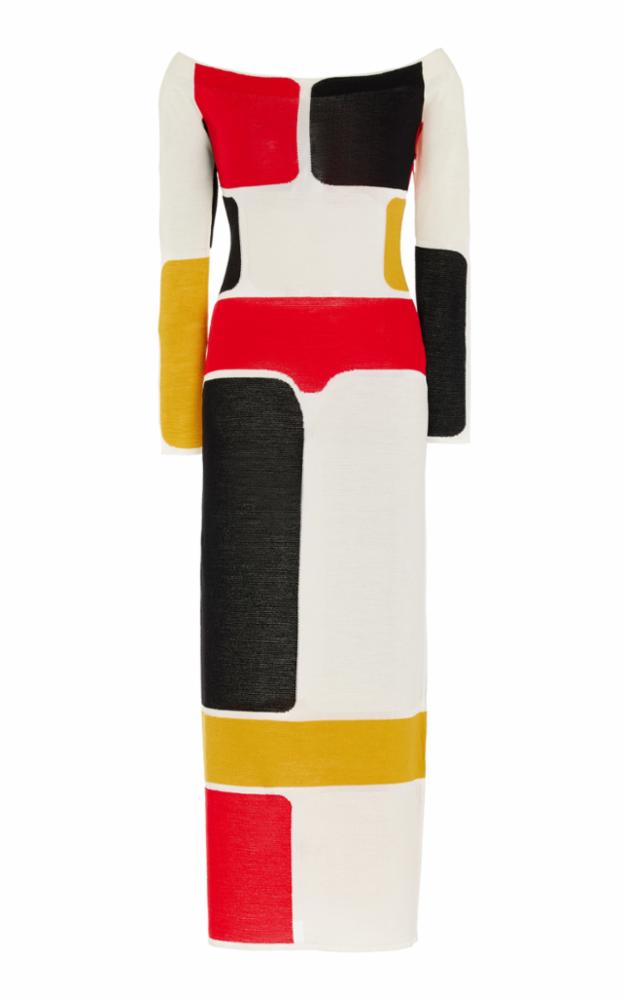 Ivory Multi / Robe Sebbie en laine - Ivory Multi