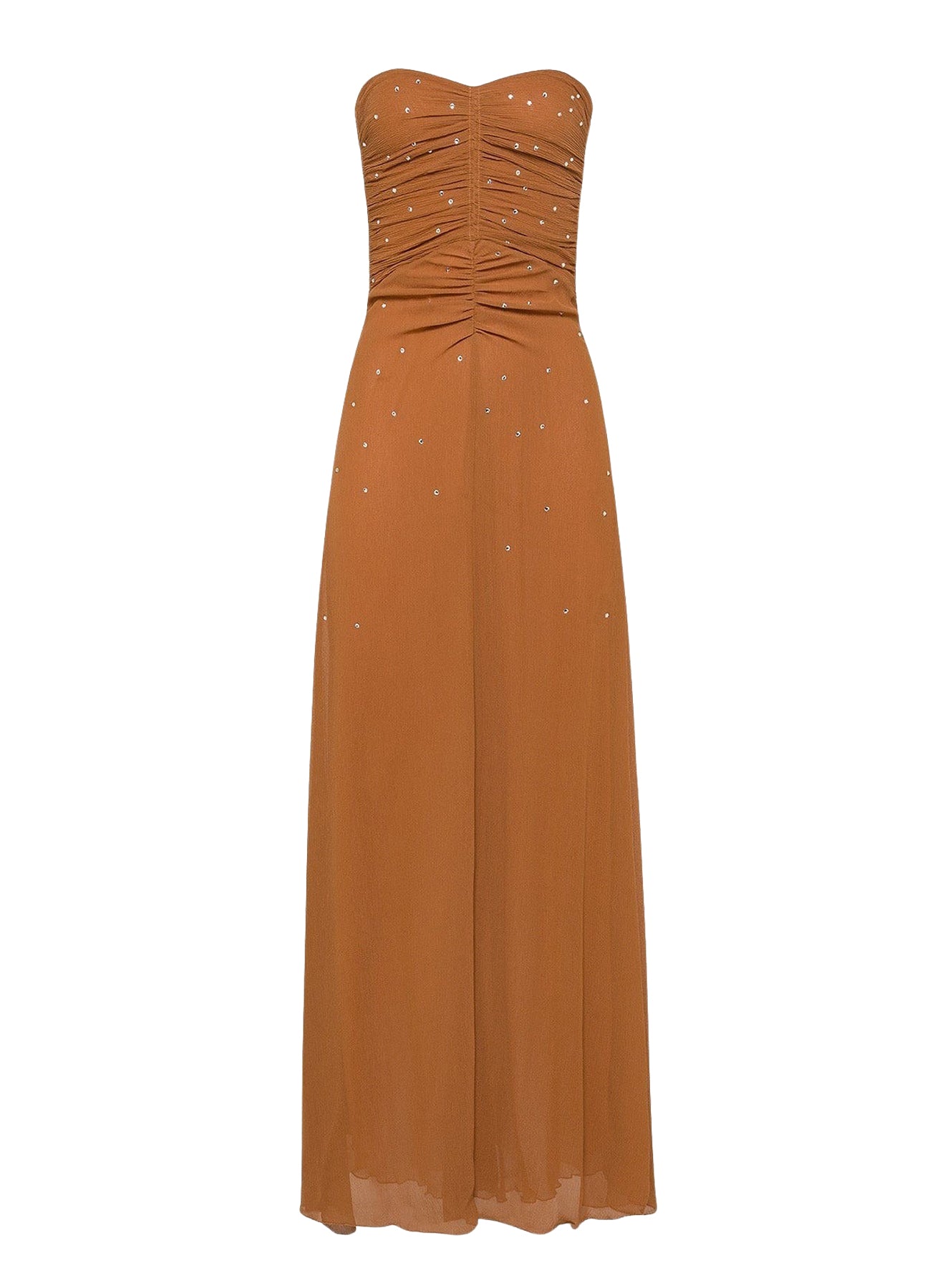 Robe bustier en soie - Bronze