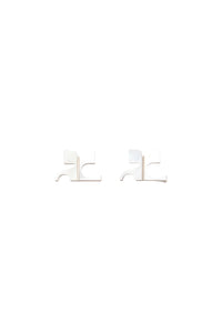 1pcs RELIQUAT 95€ / Puces d'oreilles AC logo perle nacre en laiton - Mother of pearl