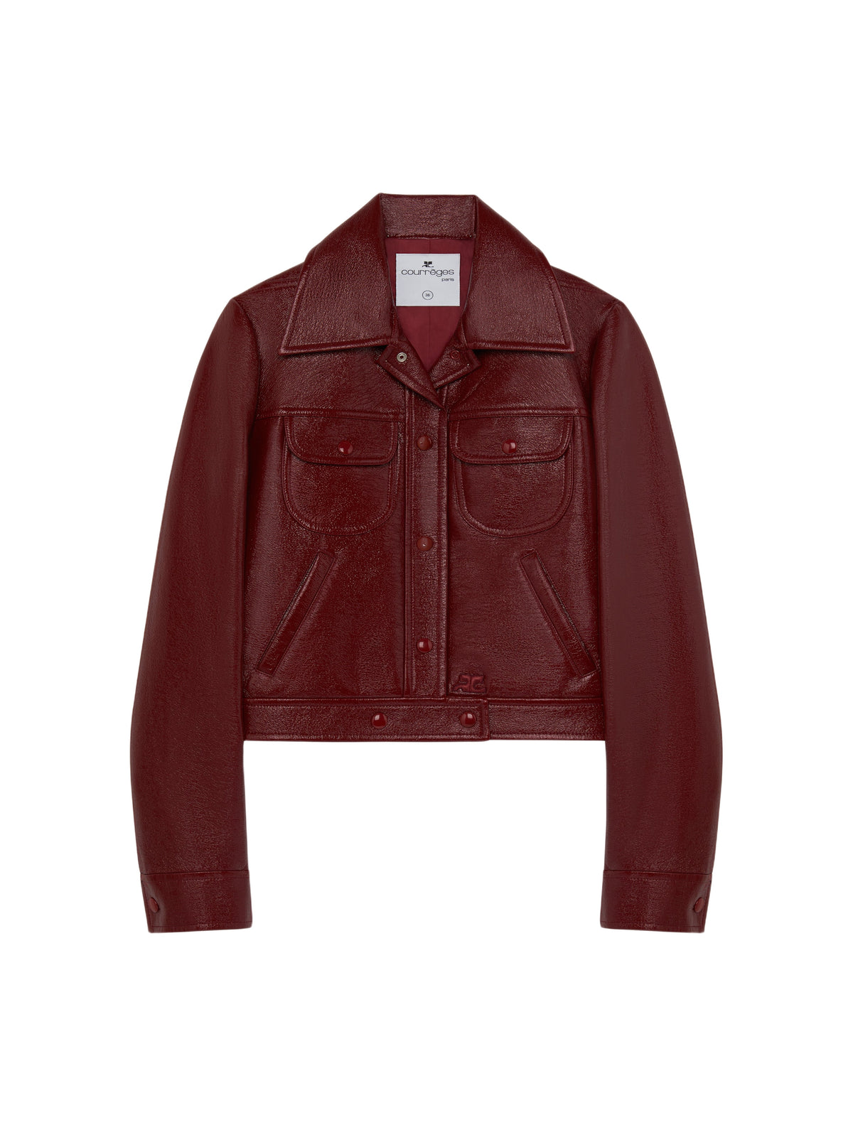 Blouson Signature en vinyle - Groseille Fonce
