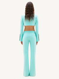 19pcs RELIQUAT 190€ / Blouson court strap en sergé - Turquese