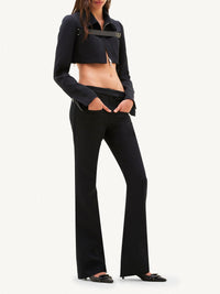 2pcs NEW / TWILL STRAP CROP - Black