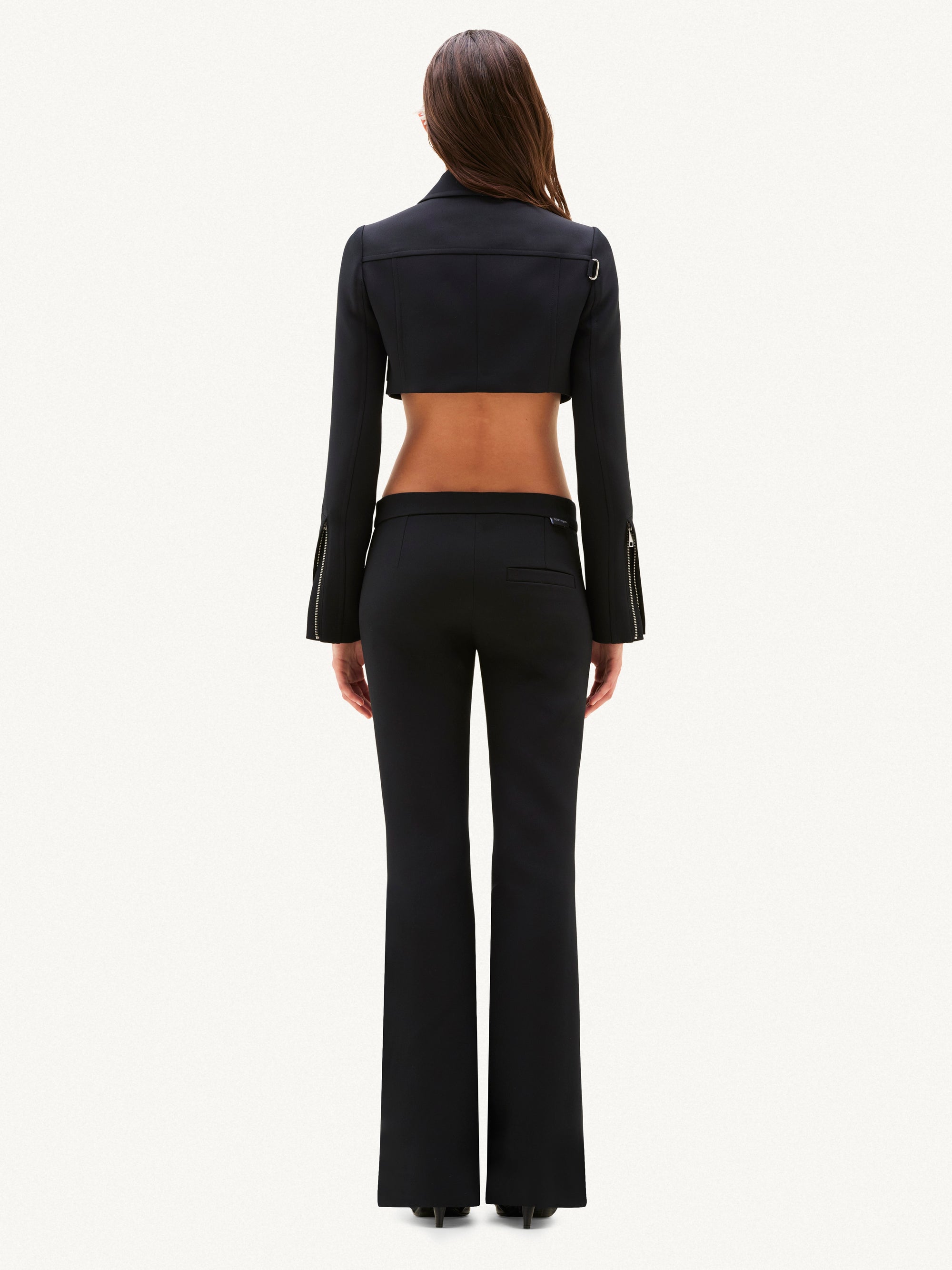 2pcs NEW / TWILL STRAP CROP - Black