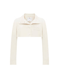 Blouson court iconique en vinyle - Blanc Casse