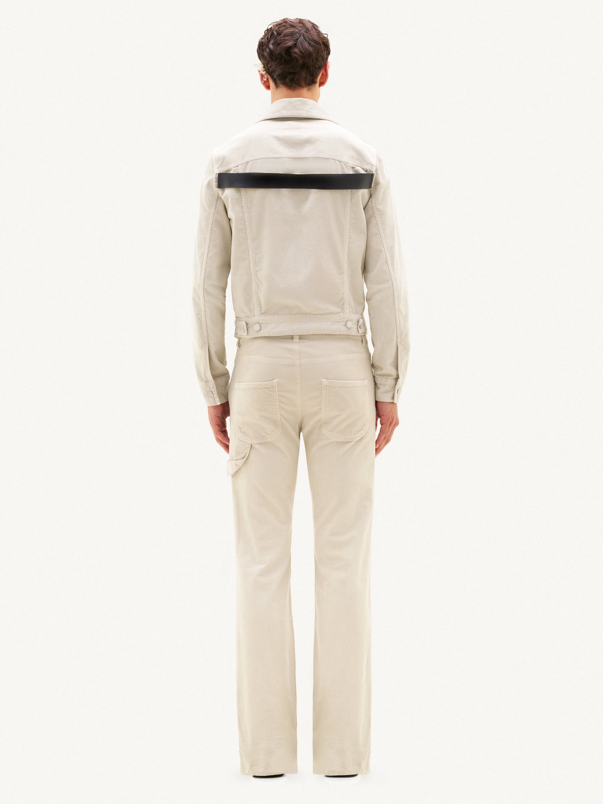 9pcs RELIQUAT 190€ / Blouson trucker strap en velours - Clay