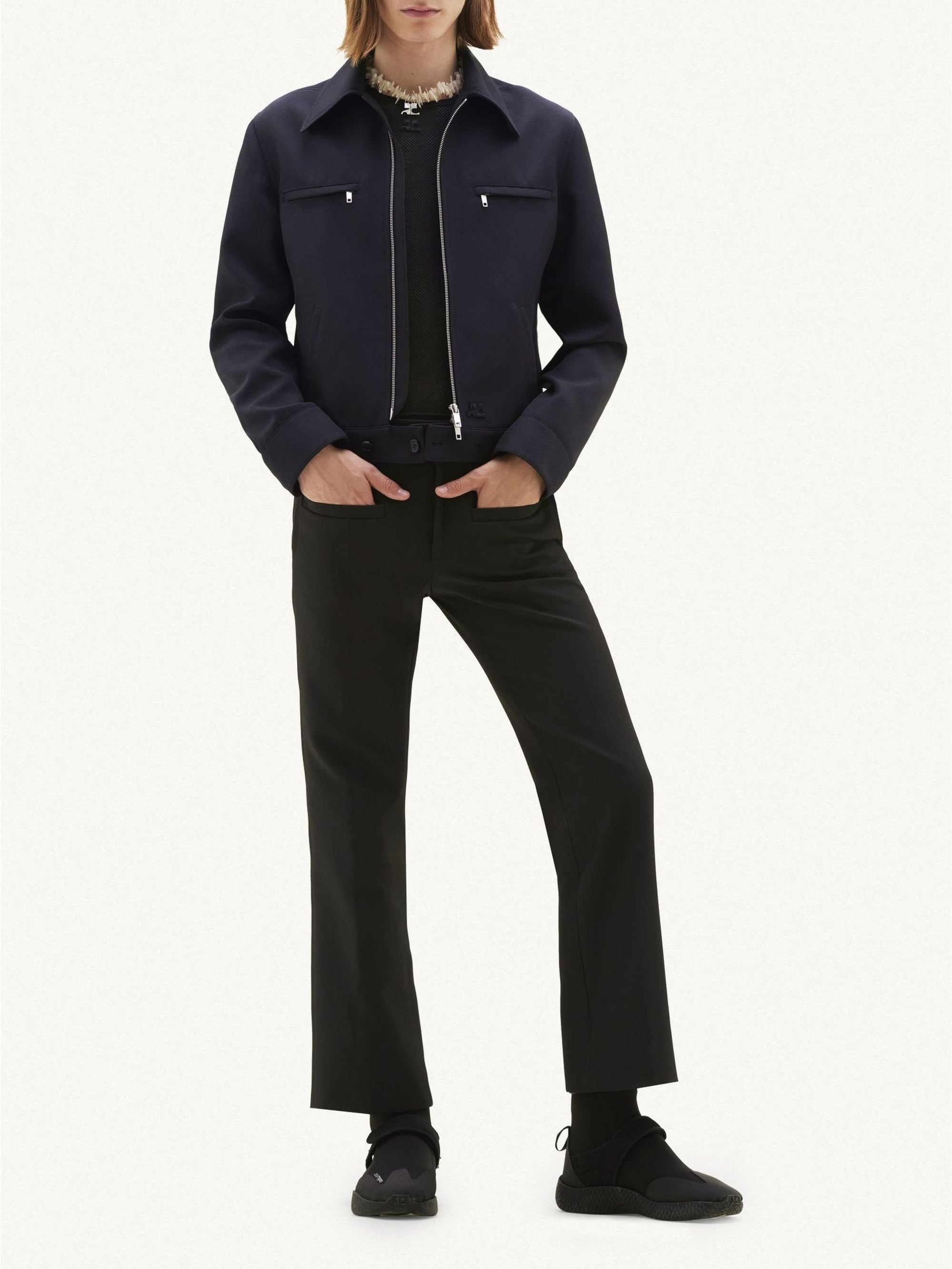 8pcs RELIQUAT 290€ / Blouson rétro officier en sergé - Black