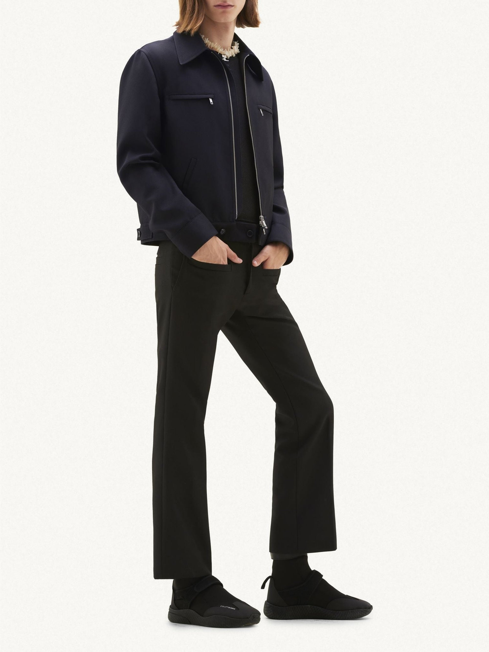 8pcs RELIQUAT 290€ / Blouson rétro officier en sergé - Black