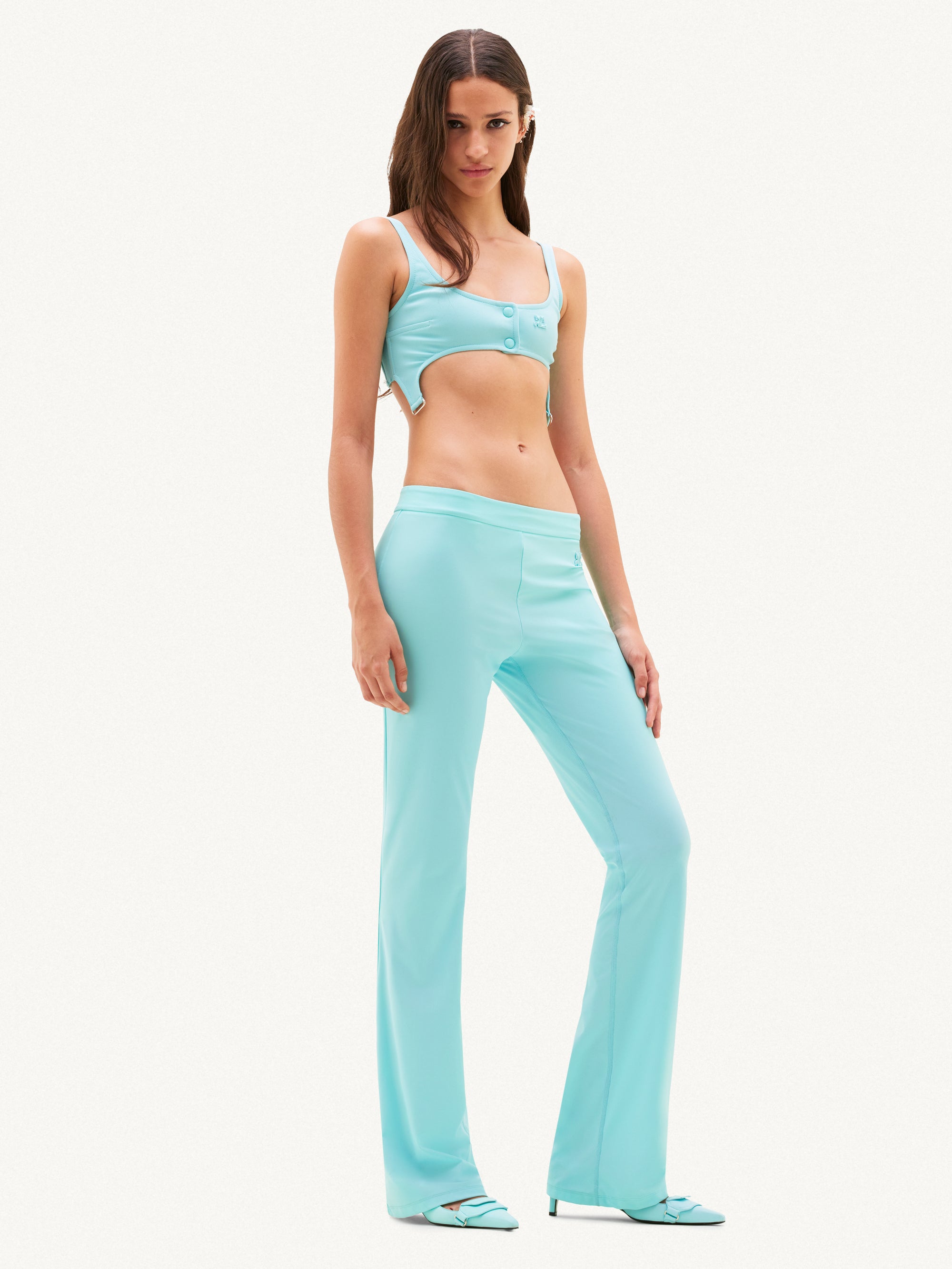 8pcs RELIQUAT 120€ / Brassière bretelles en sergé - Turquese