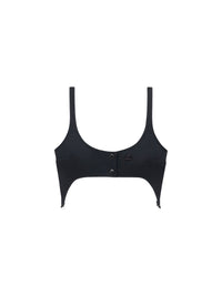 Brassière bretelles seconde peau en sergé - Black