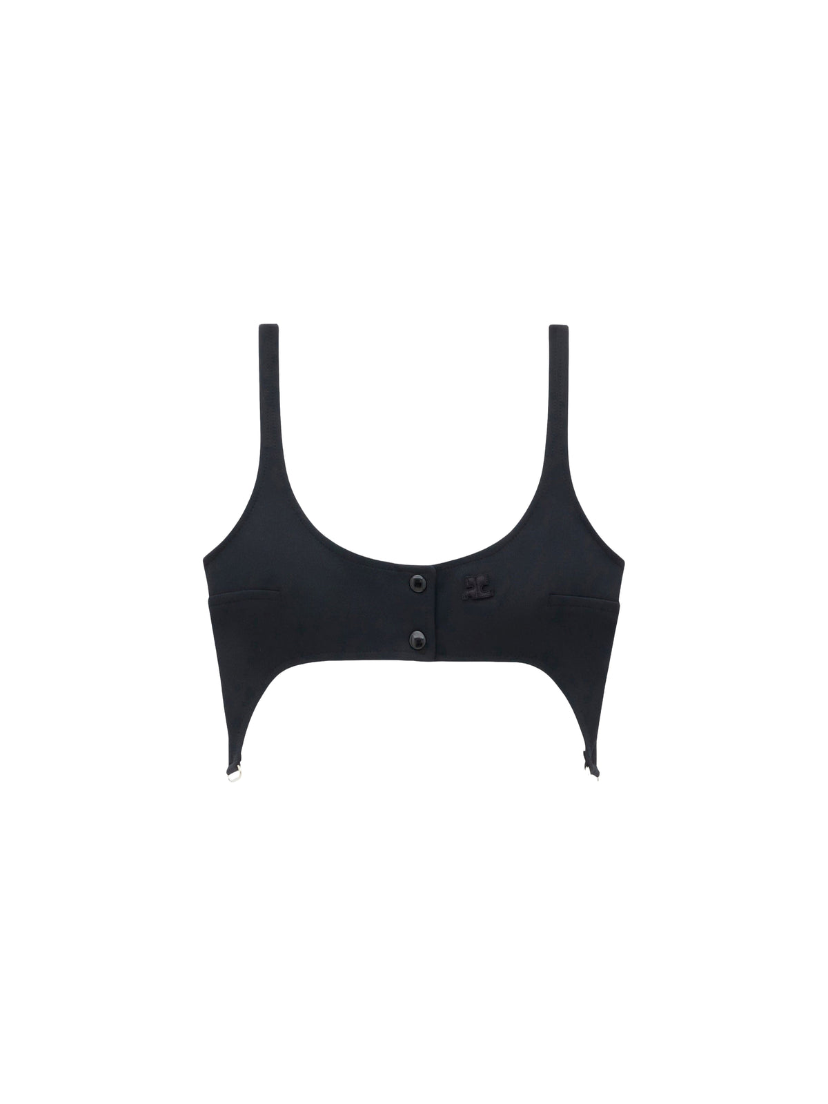 Brassière bretelles seconde peau en sergé - Black