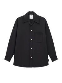 Chemise rétro Strap en sergé - Black