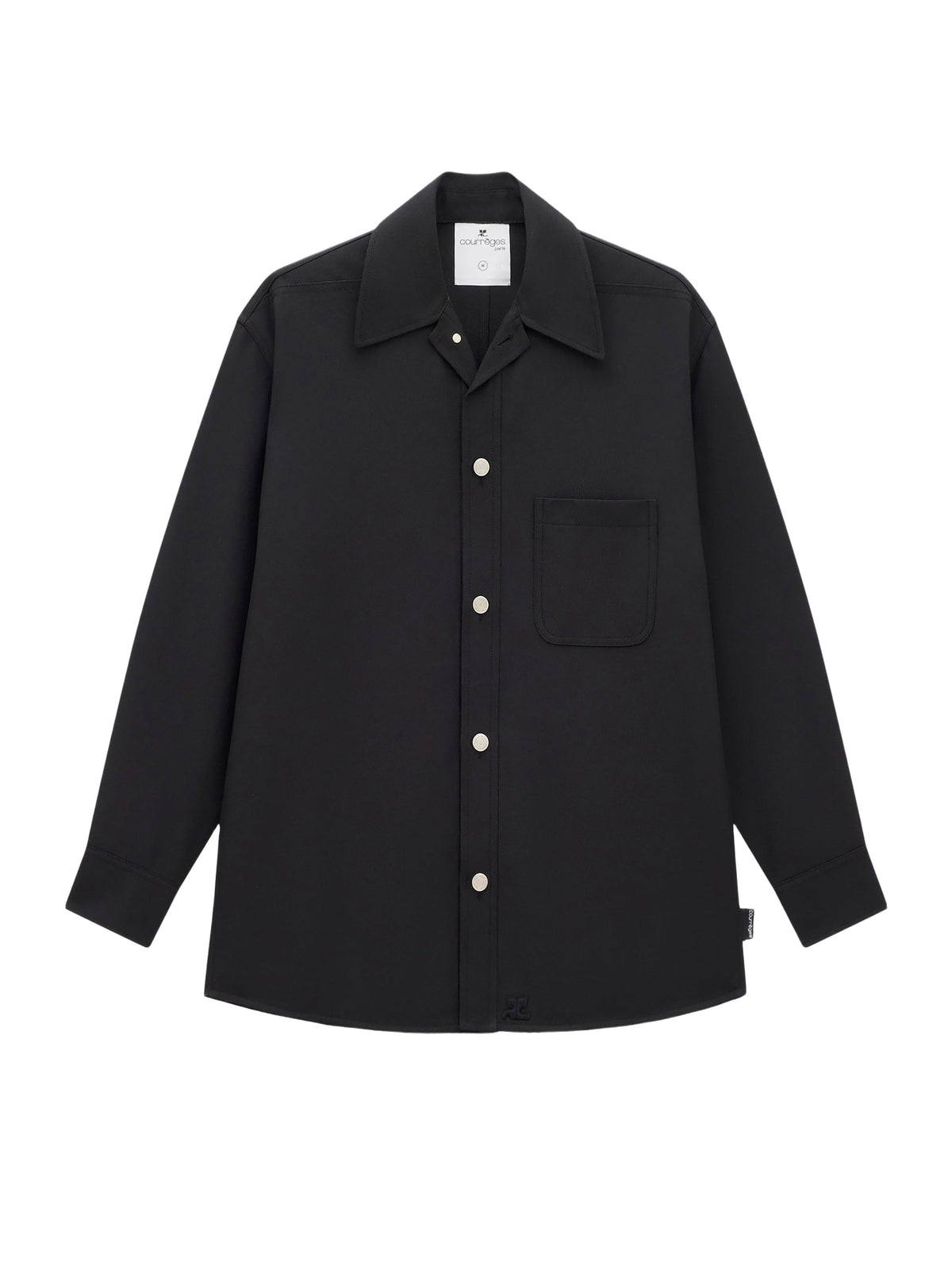 Chemise rétro Strap en sergé - Black